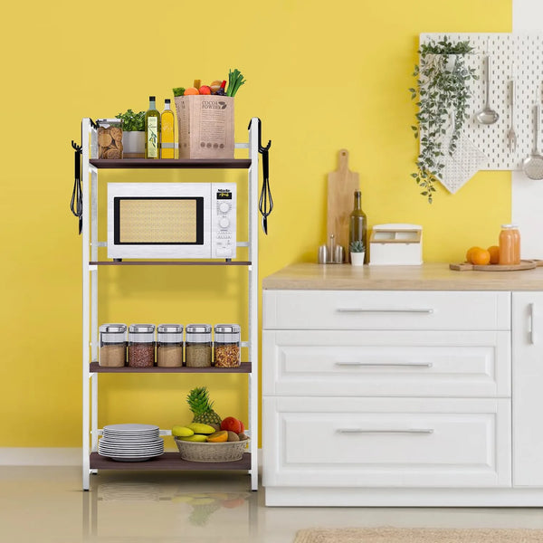 wow craft Standing Rack, Bathroom Countertop Storage Rack, Dish Rack for Kitchen Organizer, Cosmetic Shelf Rack | Floor-Mount Shelf Crafted with Engineered Wood and Metal