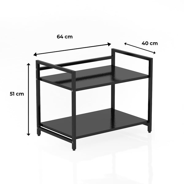 Wow Craft Heavy Duty Metal Storage Rack, Multipurpose Shelf for Kitchen, Bathroom, Microwave, Books Organizer, Space Saving Steel Rack