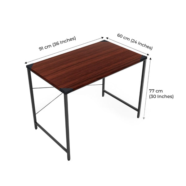 Wow Craft Study Table for Home | Space-Saving Computer Desk with Sleek Metal Frame & Engineered Wood Top | Ideal Work from Home Office Desk