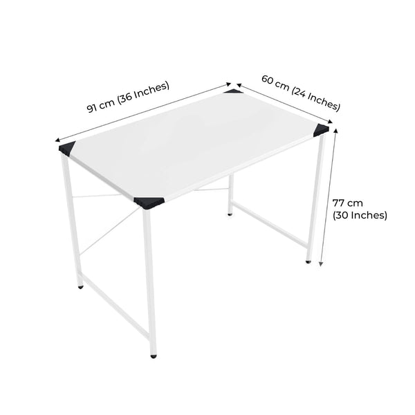 Wow Craft Study Table for Home – Compact Computer Desk with Engineered Wood Top | Space-Saving Work from Home Office Desk for Modern Living