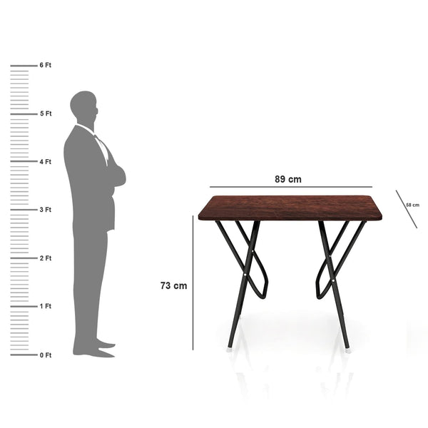 Wow Craft Multipurpose Foldable & Portable 2-Seater Dining Table for Home & Kitchen | Engineered Wood Top with Powder-Coated Finish