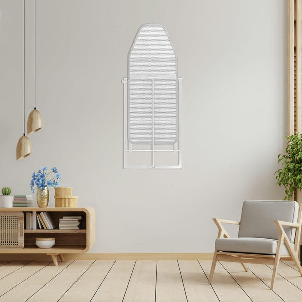 Wow Craft Wall-Mounted Ironing Board with Foldable Space-Saving Design | Heavy Duty Premium Ironing Table with Iron Holder for Home, Apartments & Small Spaces | Easy Installation | 89x34 cm