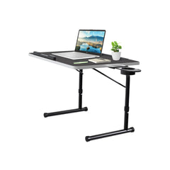 Wow Craft Multipurpose Portable and Adjustable Laptop Table,Over Bed Table,Table Mat Finish,Lap Desks,Height Adjustable Table,Wooden Top Laptop Table,Kids Study Table (Ikon-Black),36 Cm,48 Centimeters