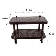 Wow-Craft Plastic Trolley Coffee Table with Wheels | Anti-Skid Tea POY & Coffee Table for Home, Living Room, Balcony, Outdoor, Home, Office -  DIY (Do-It-Yourself)