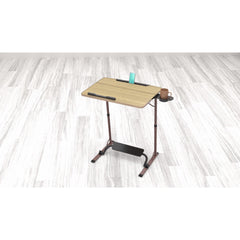 Wow-Craft XL Pro Laptop Table with Mat Finish Engineered Wood Top with Footrest for Study, Work From Home Table, Height Adjustable Study Table With Cup Holder, Over Bed Table