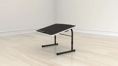 wow craft Multipurpose Portable and Adjustable Laptop Table | Over Bed Table, Lap Desk with Wooden Top | Table Mat Finish | Kids Study Table | 36x48 cm (Black)