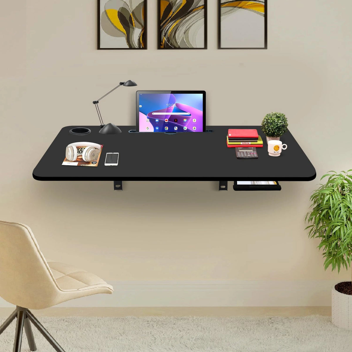 wow craft Wall-Mounted Multipurpose Study Table for Home & Office | Fo ...