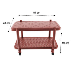 Wow-Craft Plastic Trolley Coffee Table with Wheels | Anti-Skid Tea POY & Coffee Table for Home, Living Room, Balcony, Outdoor, Home, Office -  DIY (Do-It-Yourself)