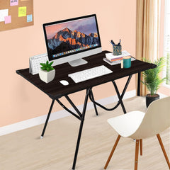 Wow-Craft Foldable and Portable Study Table, Computer Desk, Laptop Table, Engineered Plywood Top, Powder Coated Finish, 90cm x 60cm x 72cm, (Dark Wengi)