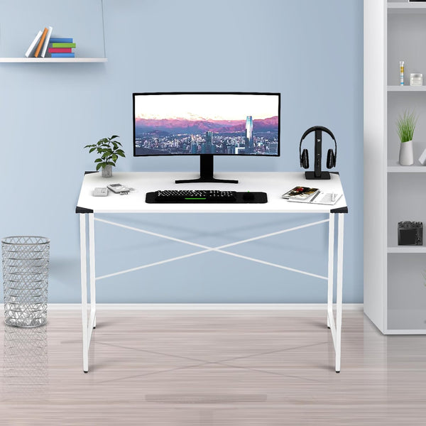 Wow Craft Study Table for Home – Compact Computer Desk with Engineered Wood Top | Space-Saving Work from Home Office Desk for Modern Living