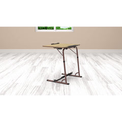 Wow-Craft XL Pro Laptop Table with Mat Finish Engineered Wood Top with Footrest for Study, Work From Home Table, Height Adjustable Study Table With Cup Holder, Over Bed Table